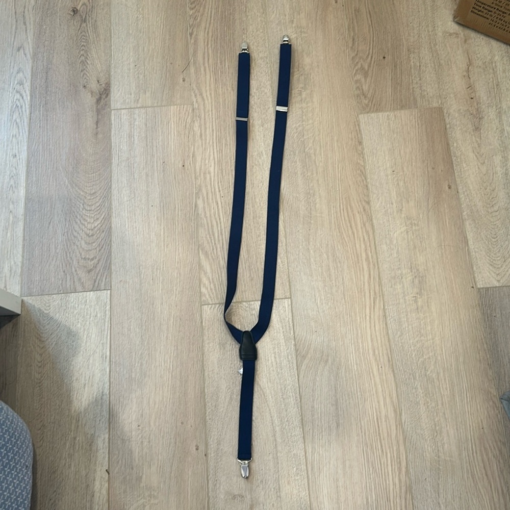 Navy blue suspenders